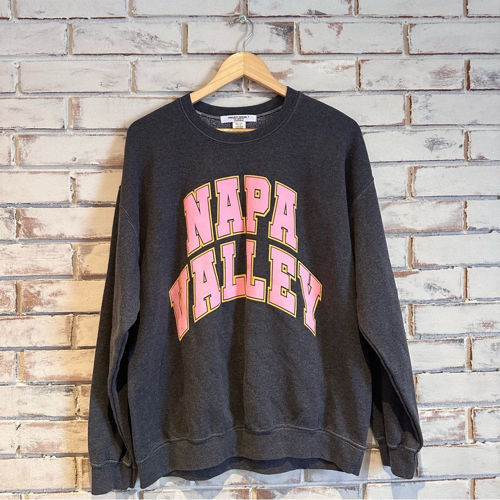Project Social T Napa Valley Sweatshirt Gray Pink